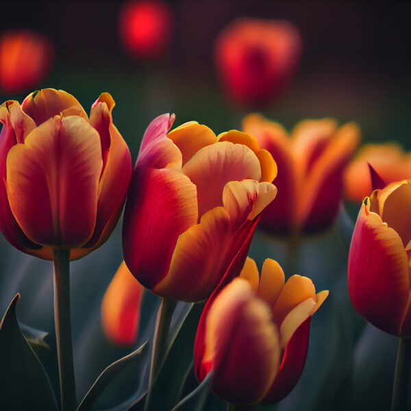 Tulips. Beautiful bouquet of tulips. colorful tulips. tulips in spring,colourful tulip.generative ai
