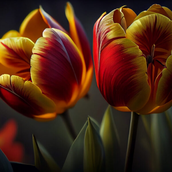 Tulips. Beautiful bouquet of tulips. colorful tulips. tulips in spring,colourful tulip.generative ai